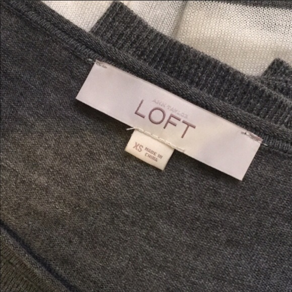 LOFT Striped Rhinestone Bow Sweater - Picture 3 of 4